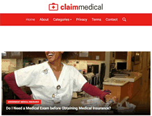 Tablet Screenshot of claimmedical.com